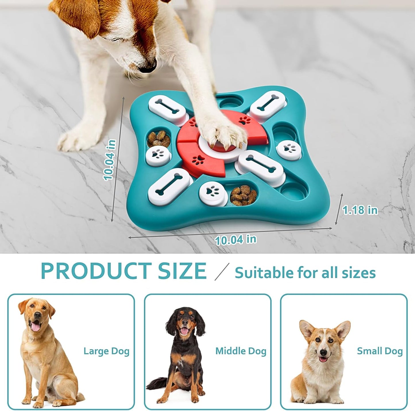 Interactive Dog Puzzle Toy – IQ Training & Slow Feeder Game for Dogs & Cats (10")