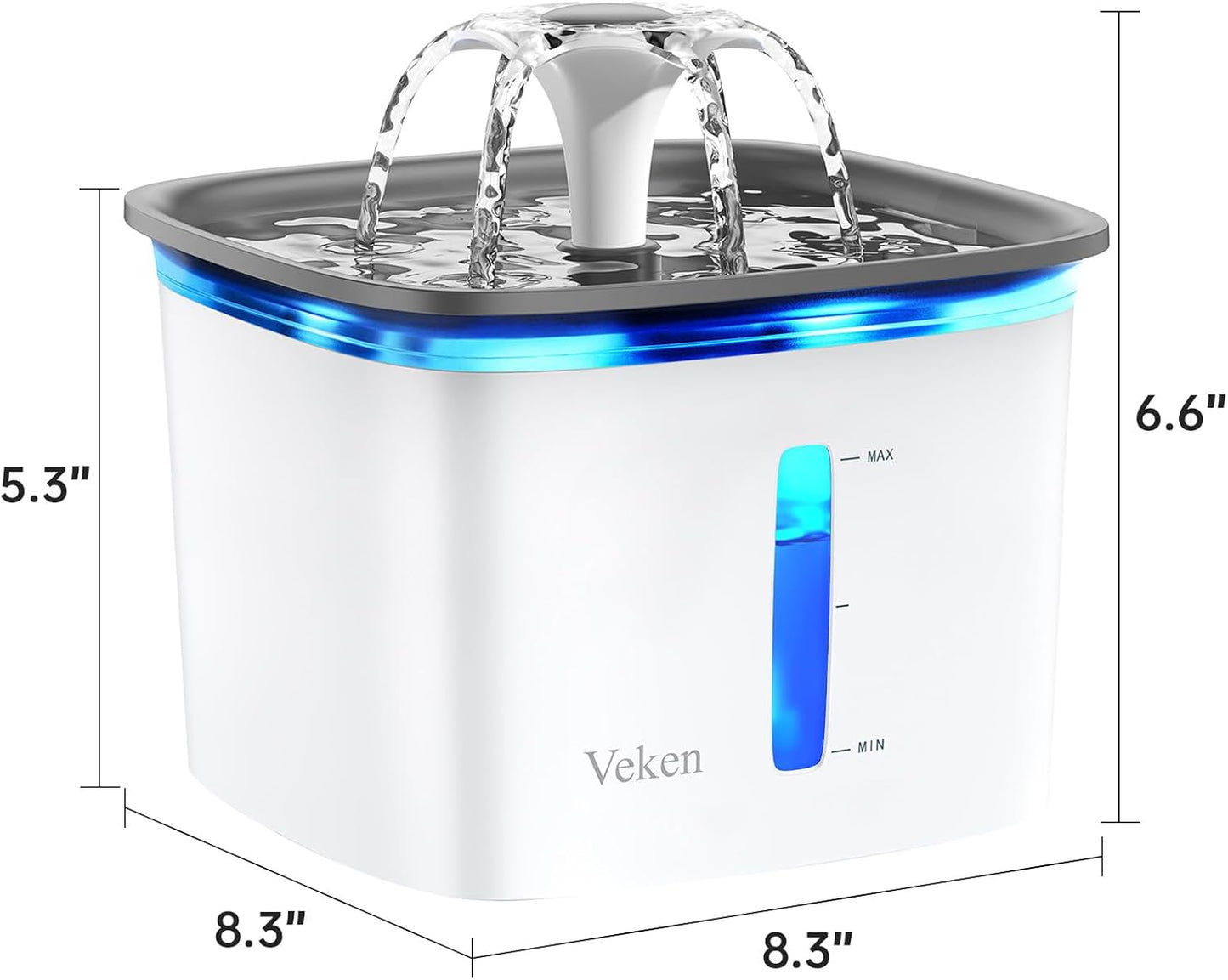 Automatic Pet Water Fountain (95oz/2.8L) – Award-Winning Dispenser with Filters for Cats & Dogs