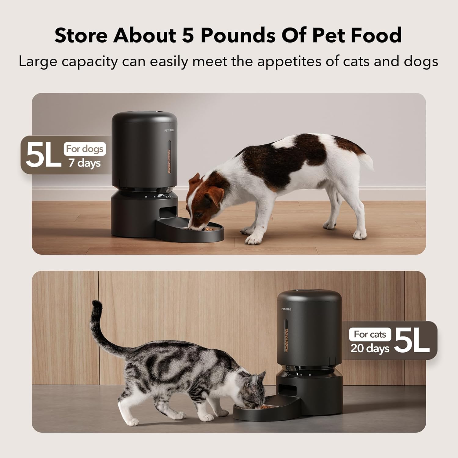 Smart Automatic Pet Feeder with Camera – 1080P WiFi, 2-Way Audio, Night Vision & Motion Alerts