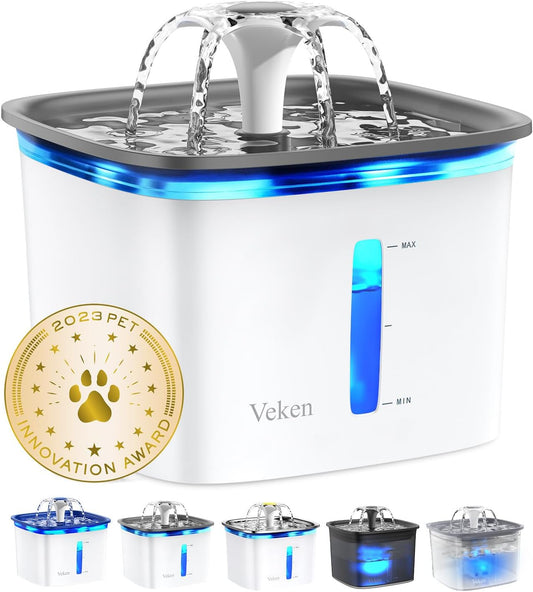 Automatic Pet Water Fountain (95oz/2.8L) – Award-Winning Dispenser with Filters for Cats & Dogs