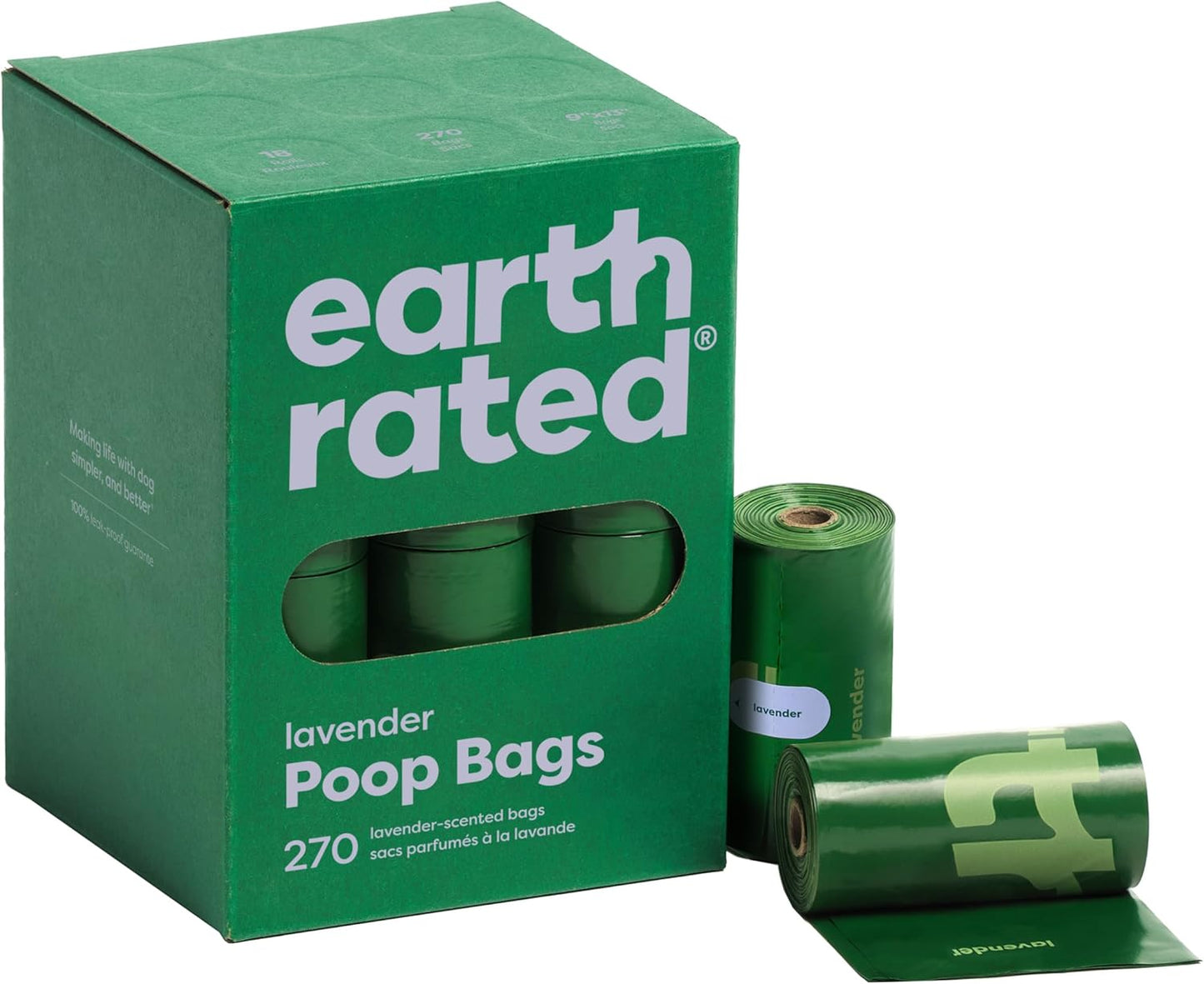 Eco-Friendly Lavender Scent Dog Poop Bags – Leak Proof & Extra Thick (270 Count)