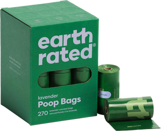 Eco-Friendly Lavender Scent Dog Poop Bags – Leak Proof & Extra Thick (270 Count)