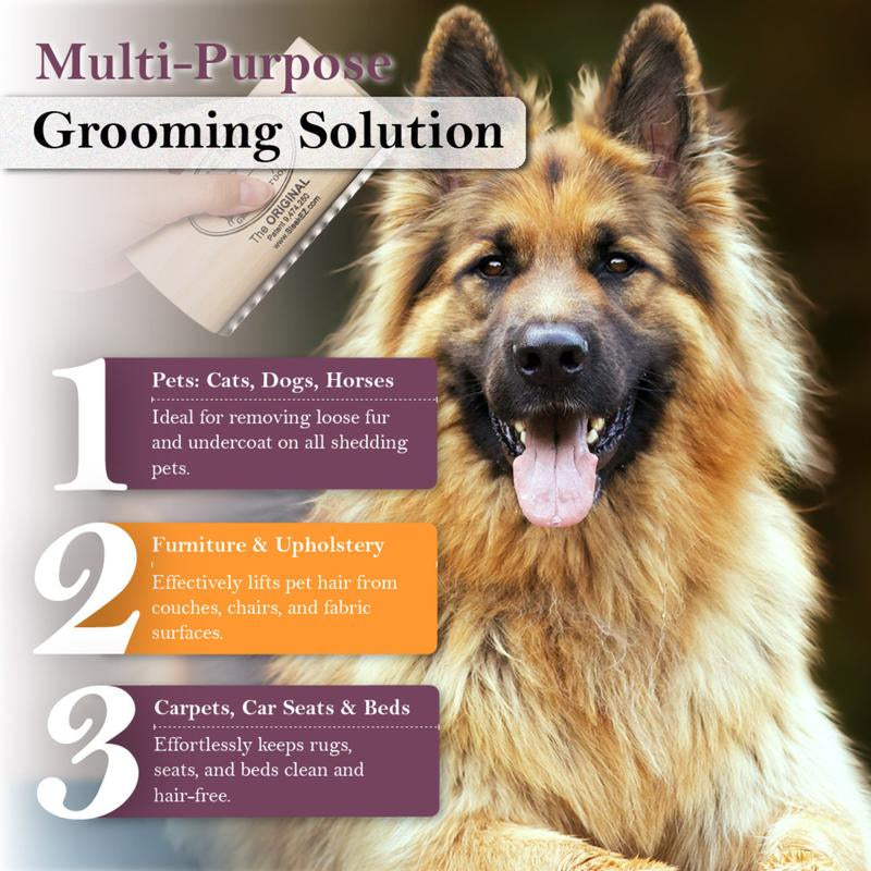 Sleekez Deshedding & Grooming Brush – Professional Dog Comb for Short & Long Hair, 5-Inch Ergonomic Tool